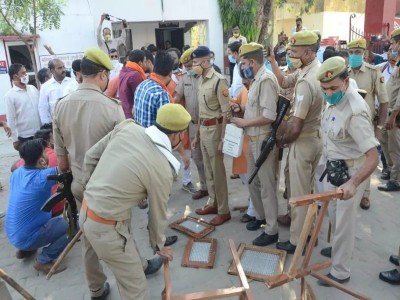 UP police station vandalised after inter-faith marriage