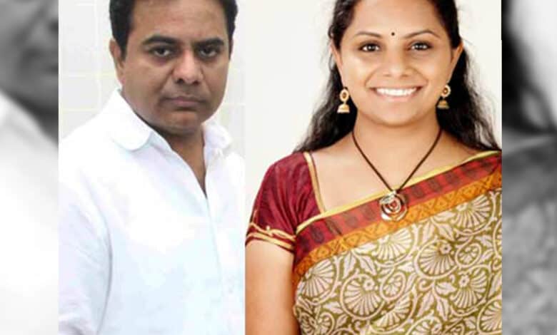 KTR meets Kavitha at Delhi's ED office under court order