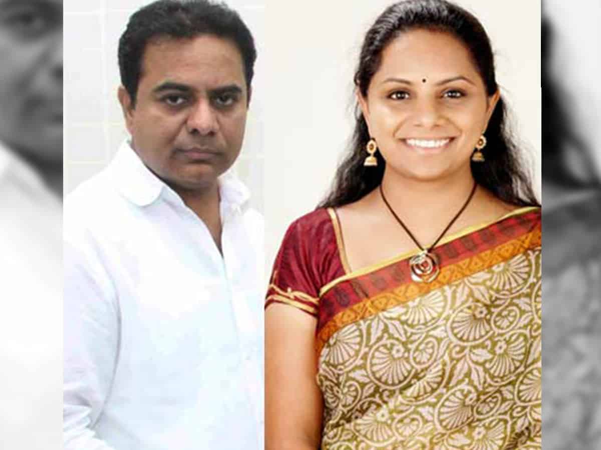 KTR meets Kavitha at Delhi's ED office under court order