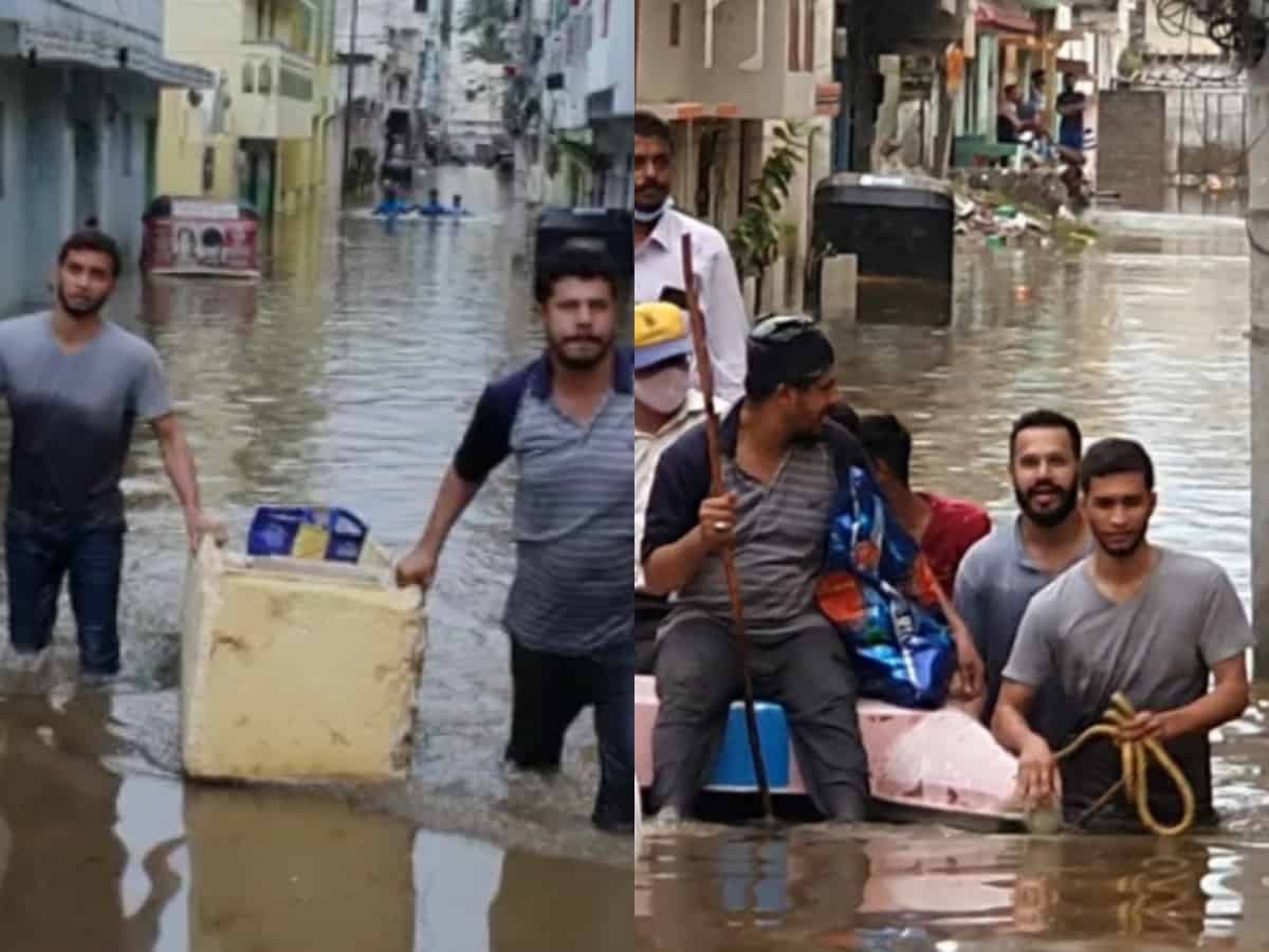 Good samaritans help Hyderabad flood victims with essentials