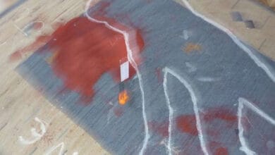 The body of Saina Fatma, wife of Mohd Abbas, was found in Sikandarpur village under the Charthawal police station limits on Wednesday with injury marks to the throat, local station house officer M P Singh said.
