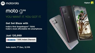 Moto G 5G smartphone launched in India for Rs 20,999