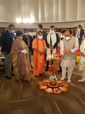 Yogi Adityanath rings the bell at BSE