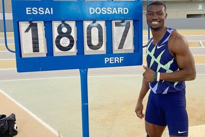 Burkina Faso's Zango breaks world indoor triple jump record