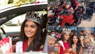 WATCH: Hyderabadi bikers’ rally welcomes Miss India World 2020 Manasa Varanasi