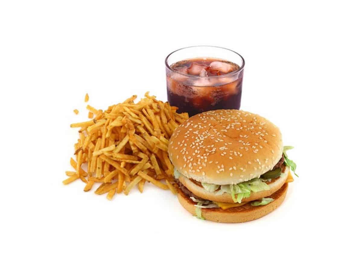Lower stress levels lead to lesser consumption of fast food