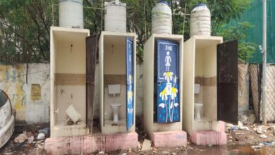 Damaged Public toilets at Vijay Nagar colony