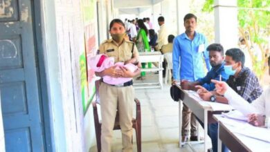 Hyderabad: Pic of on-duty cop taking care of baby goes viral