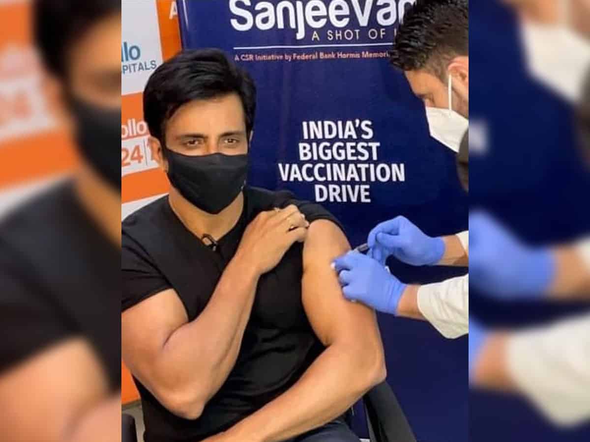 Sonu Sood receives first dose of COVID vaccine; launches drive to encourage vaccination