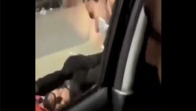 Hyderabad: Youngster slaps man sleeping on pavement from moving car