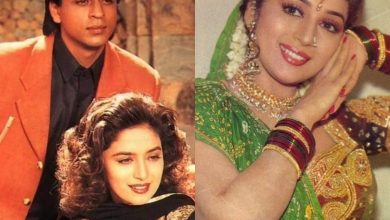 Vintage pic featuring Madhuri Dixit, Shah Rukh Khan is unmissable!