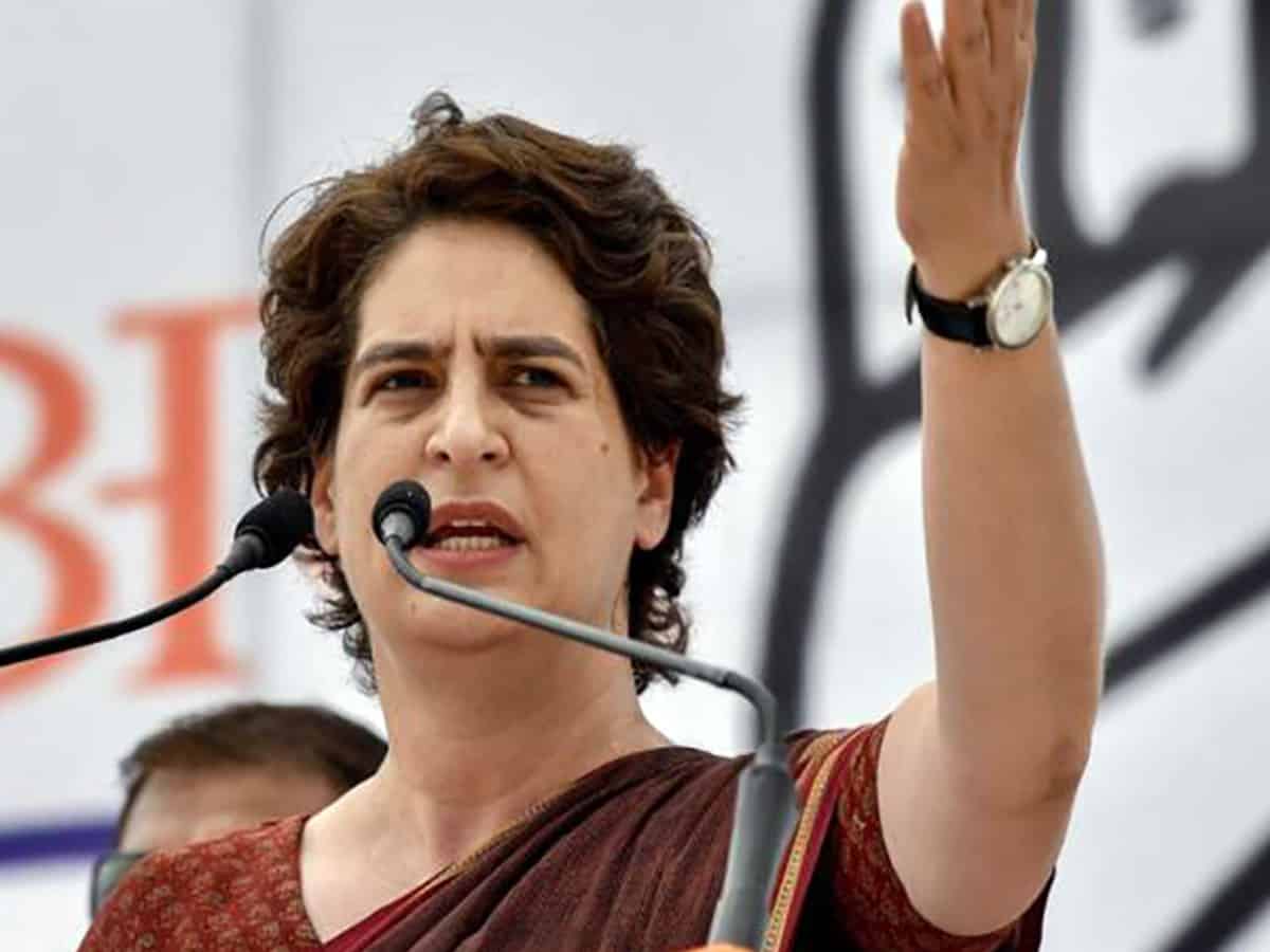 In jungle raj, safety of women in God's hands: Priyanka slams UP govt