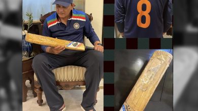 Azharuddin reunited with historic bat