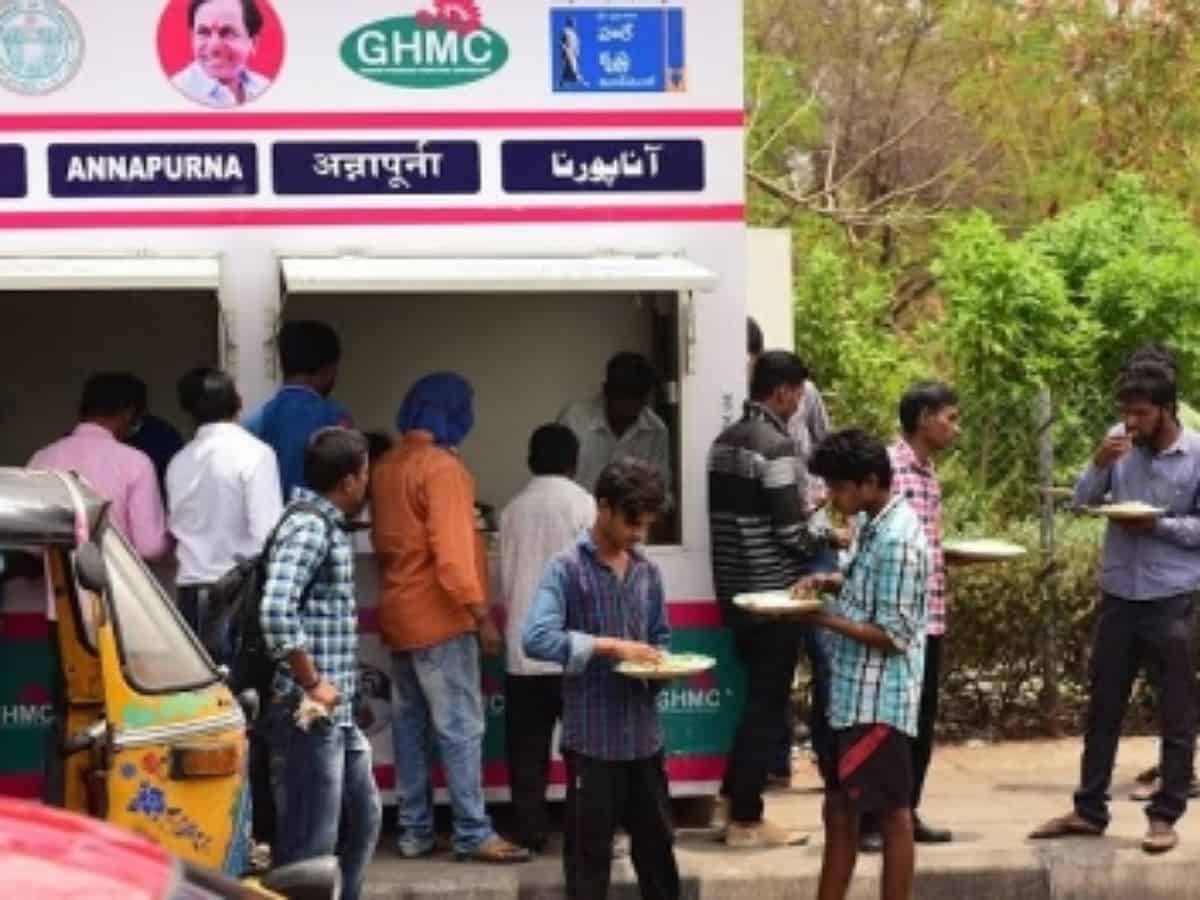 Hyderabad: Free meals for needy at Annapurna canteens