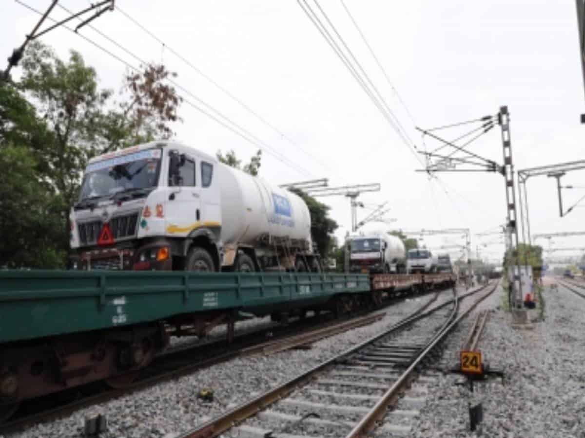 Second Oxygen Express returns to Hyderabad from Odisha