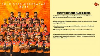 SRH donate Rs 30 crore to provide relief to those affected by 2nd wave of COVID-19