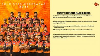 SRH donate Rs 30 crore to provide relief to those affected by 2nd wave of COVID-19