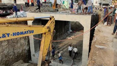 Railway under bridge in Mahabubnagar constructed in 24 hours, heavy cranes used
