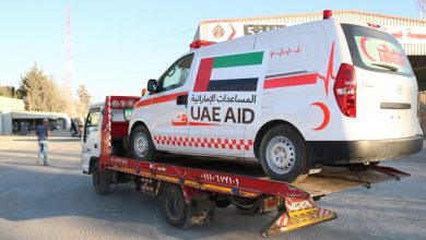 UAE sends 20 ambulance to support Palestinians in Gaza