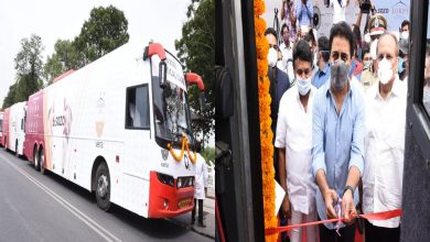 Hyderabad: KTR launched 30 mobile ICU buses