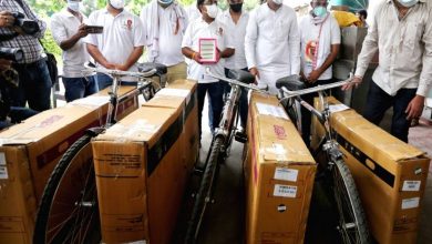 Youth Cong sends bicycles to Modi, Shah over fuel price rise