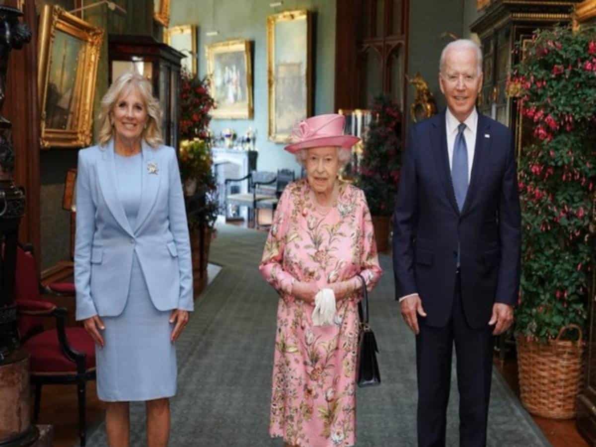 Joe Biden says ‘very gracious’ queen ‘reminded me of my mother’.