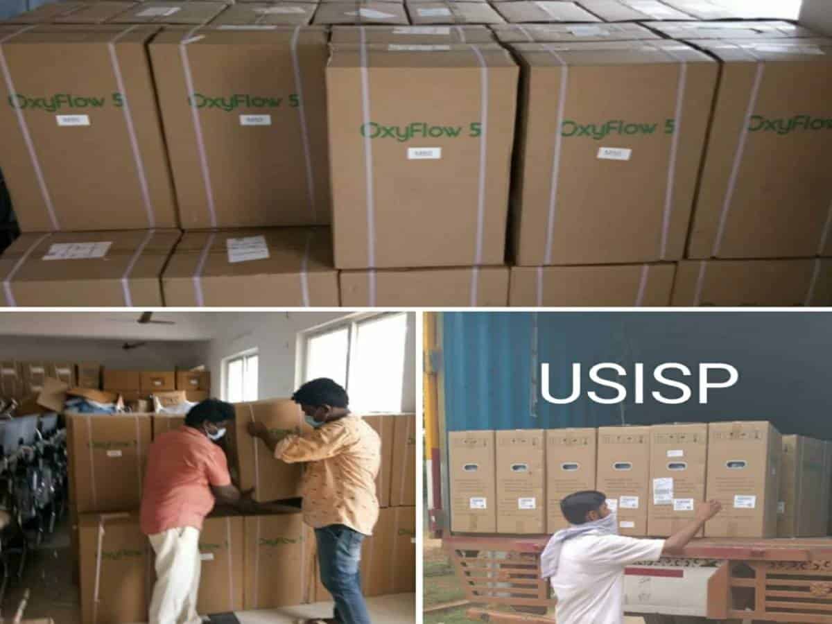 USISP donates 400 oxygen concentrators to Andhra