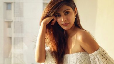 In pic: Rhea Chakraborty kick starts her morning on a positive note