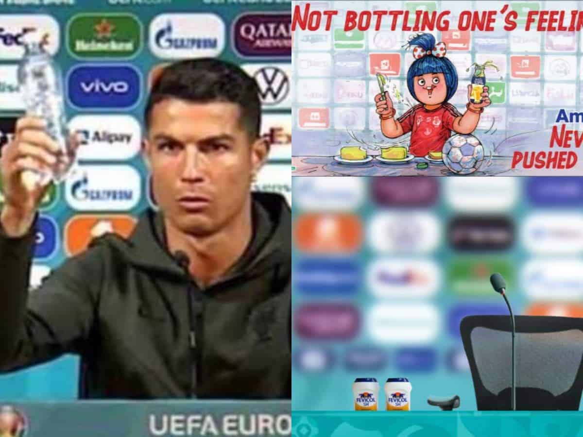 Amul, Fevicol join meme fest on Ronaldo moving away Coca Cola bottles