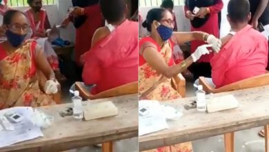 Viral video: Bihar nurse jabs man with empty syringe during busy vaccine drive