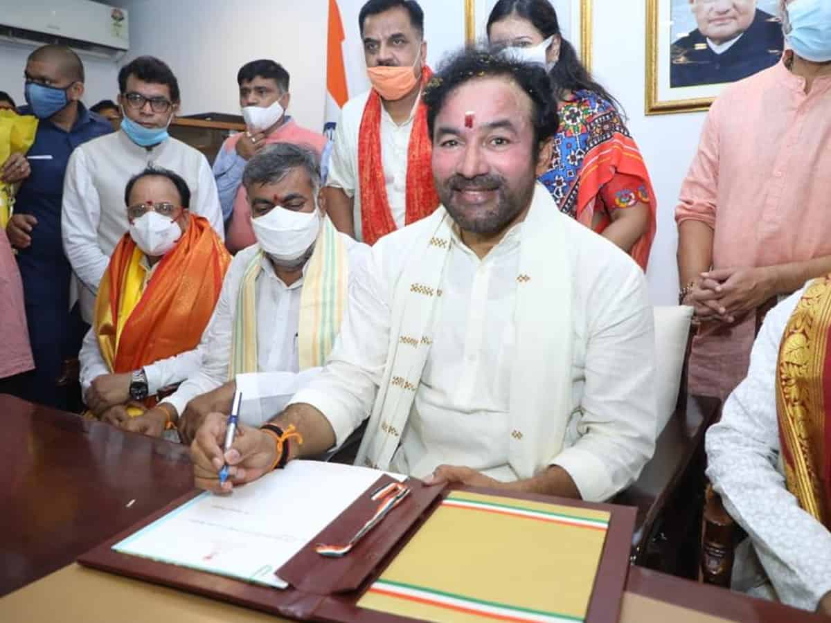 Kishan Reddy takes charge as Minister of Culture & Tourism