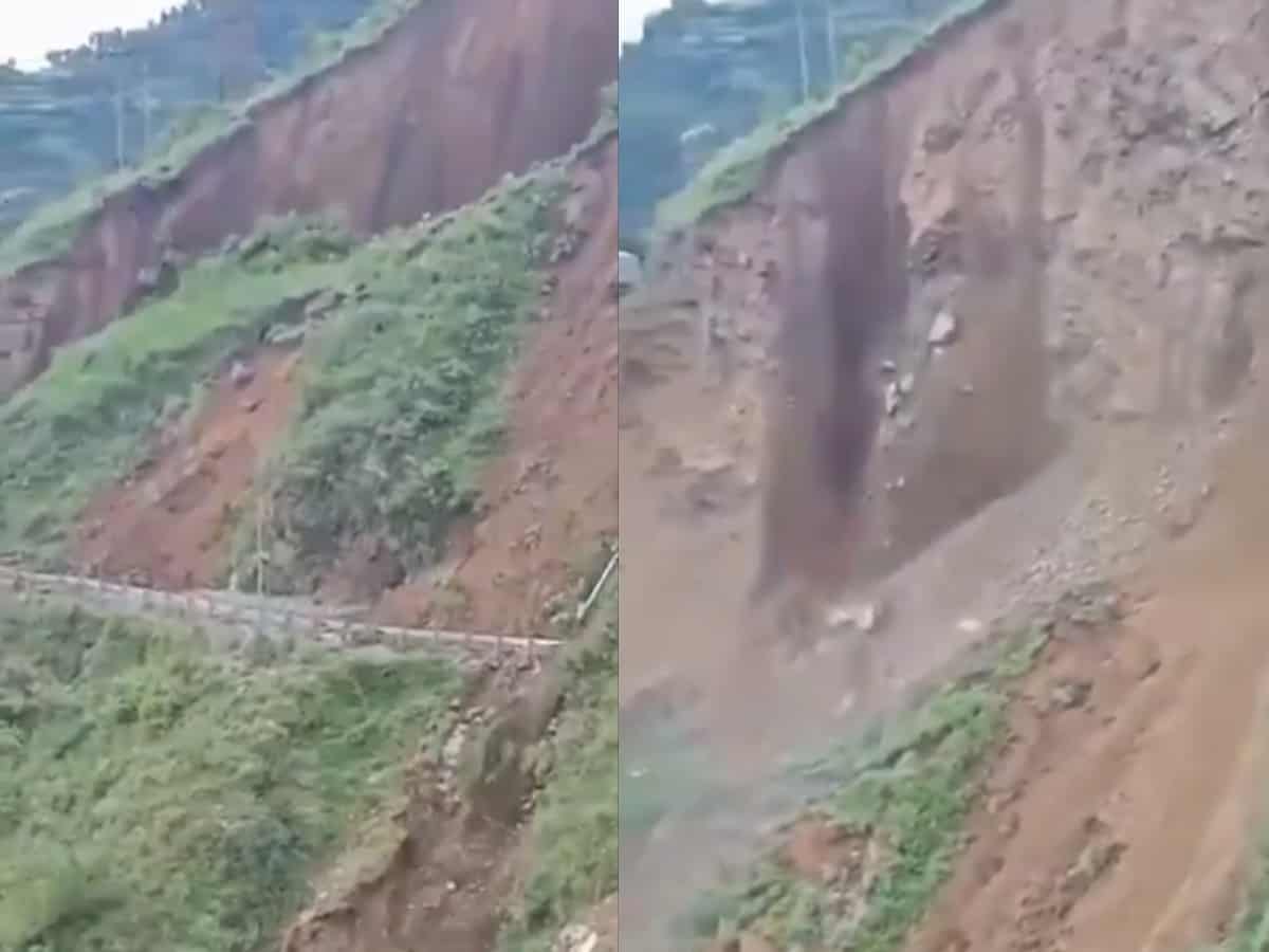 Entire mountain rolls down in Himachal, scary video goes viral