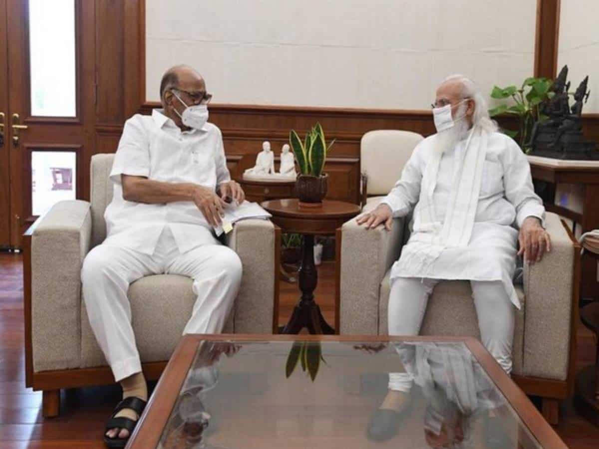 NCP chief Sharad Pawar meets PM Modi