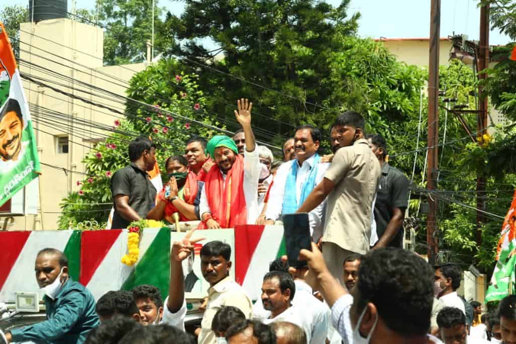 Photos: Congress workers take out rally as Revanth Reddy takes charge ...