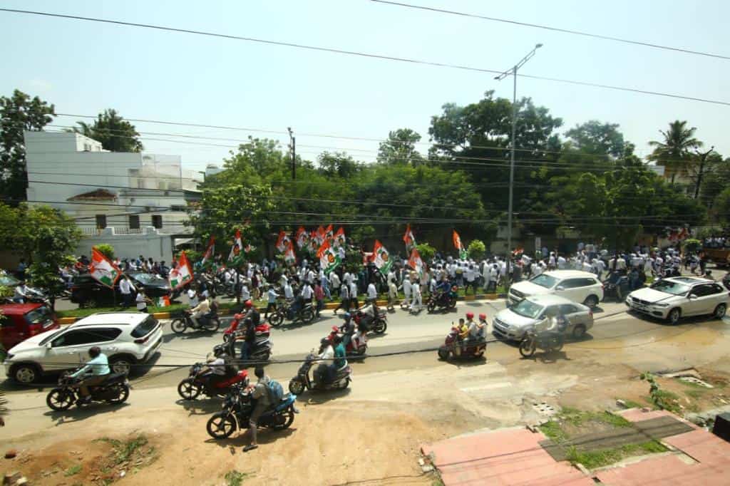 Photos: Congress workers take out rally as Revanth Reddy takes charge ...