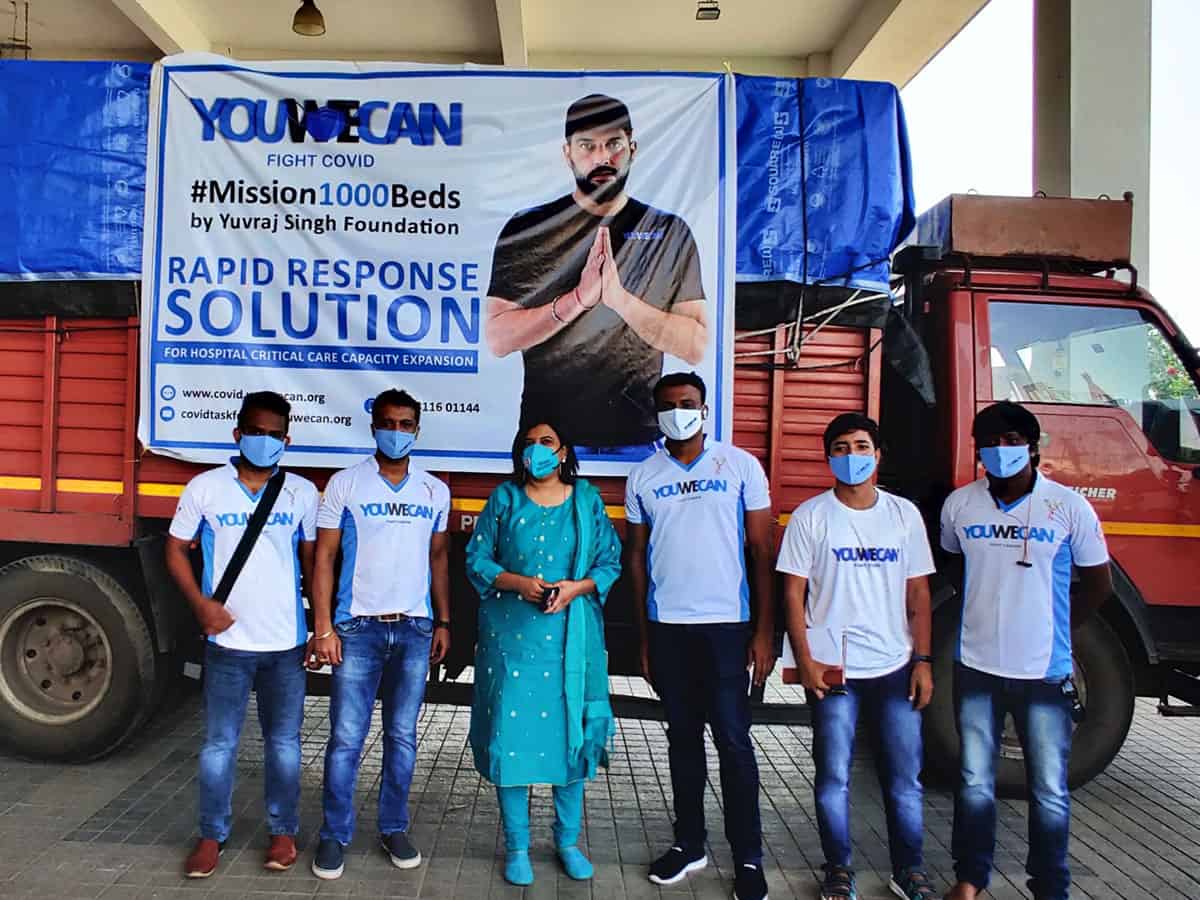 Yuvraj's foundation sets up 120 beds in Telangana hospital