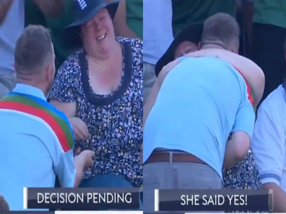 'Decision pending' to 'She said Yes': Eng Vs Pak match witnesses cute proposal