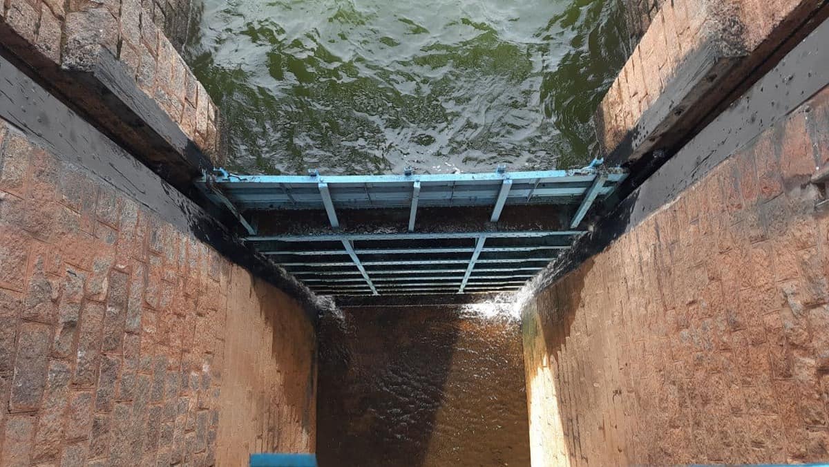 One gate of Himayat sagar lifted to ease pressure on the dam