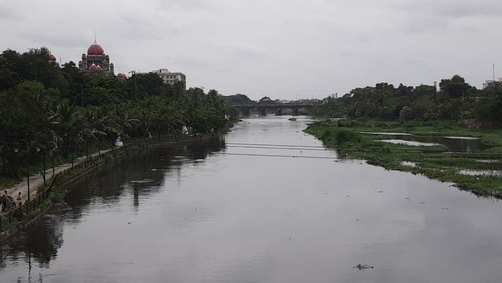 Musi River brimming after Himayat and Osman sagar gates lifted