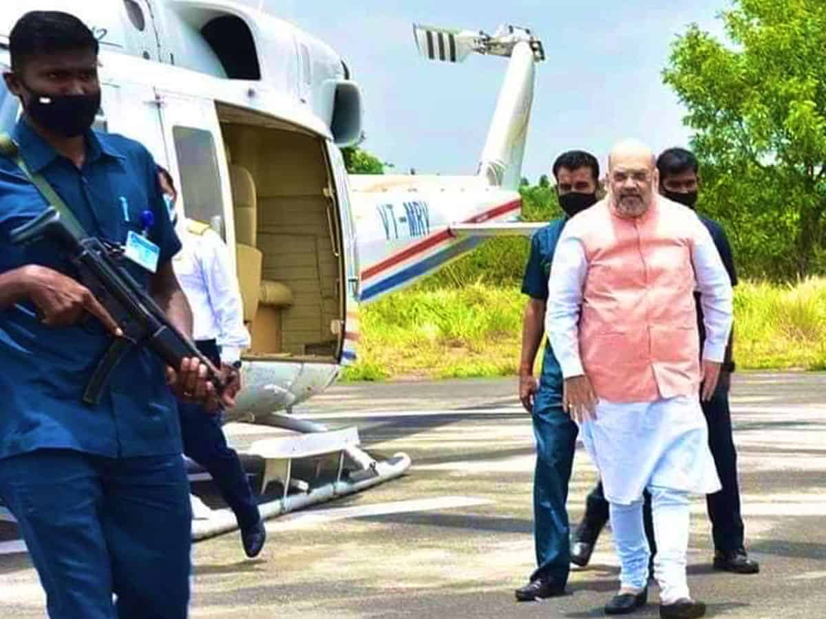 Amit Shah worships at Srisailam temple