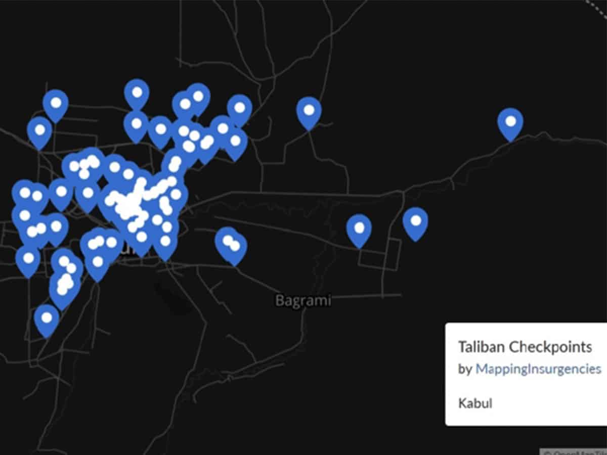 Stuck in Kabul? Use these OSINT maps of Taliban checkpoints, airport for safety