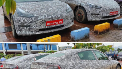 Camouflaged Tesla Model 3 cars spotted on Mumbai-Pune Expressway