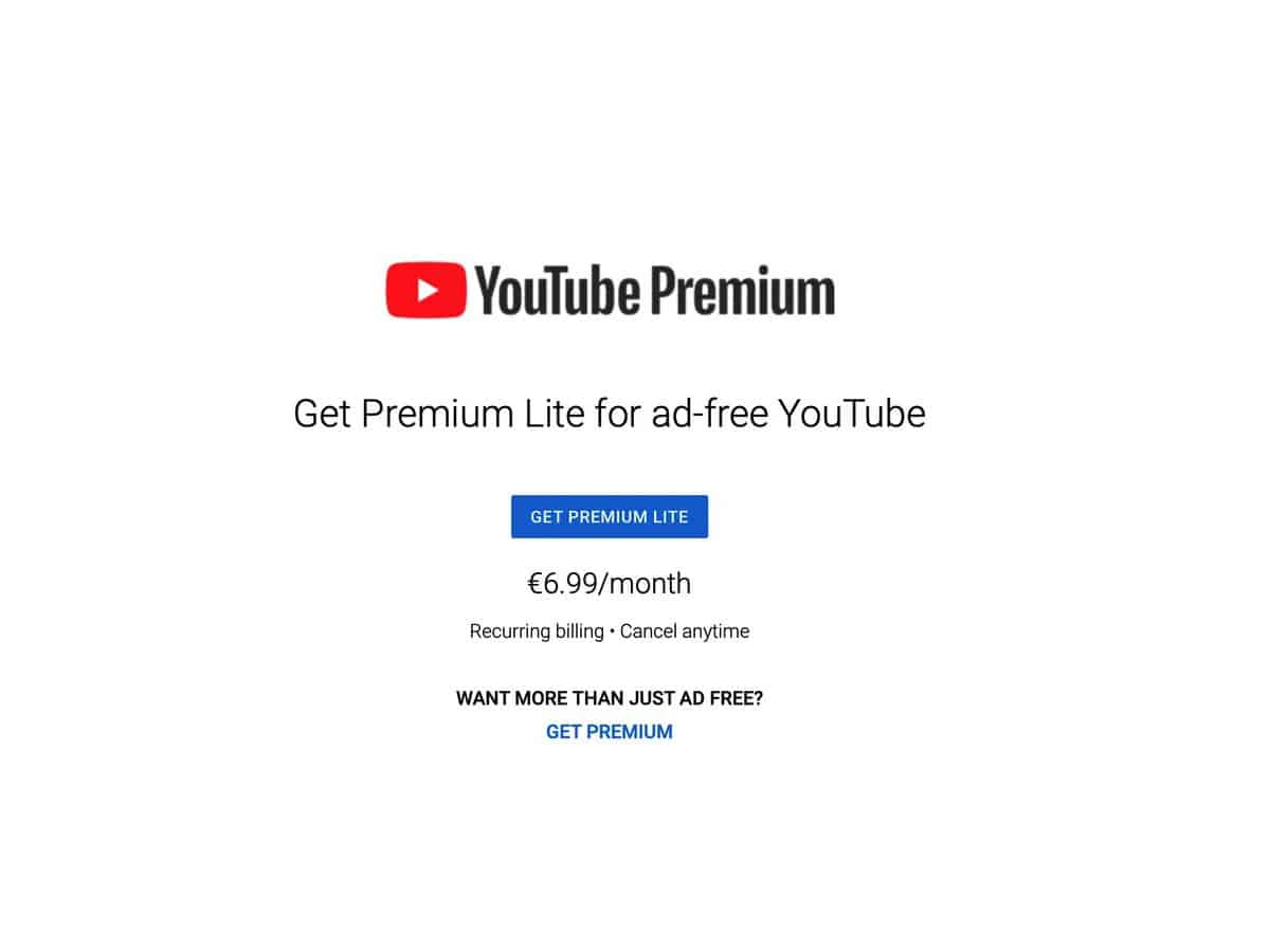 Affordable YouTube Premium Lite with ad-free viewing soon