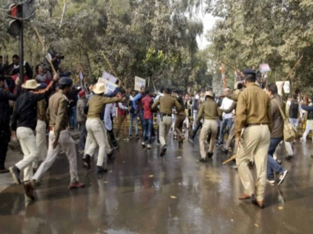 Congress workers demanding easing of Covid curbs lathi-charged in Indore