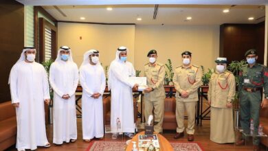 Dubai police honoured a man for returning a bag contains full of cash and a cheque worth a total of Dh115,800