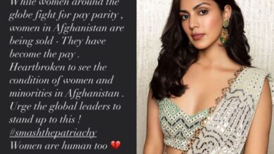Rhea Chakraborty expresses concern for women in Afghanistan
