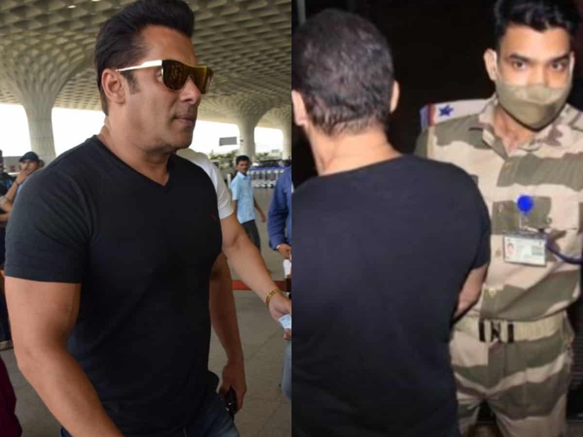 Salman Khan stopped by CISF officer at airport - Viral video