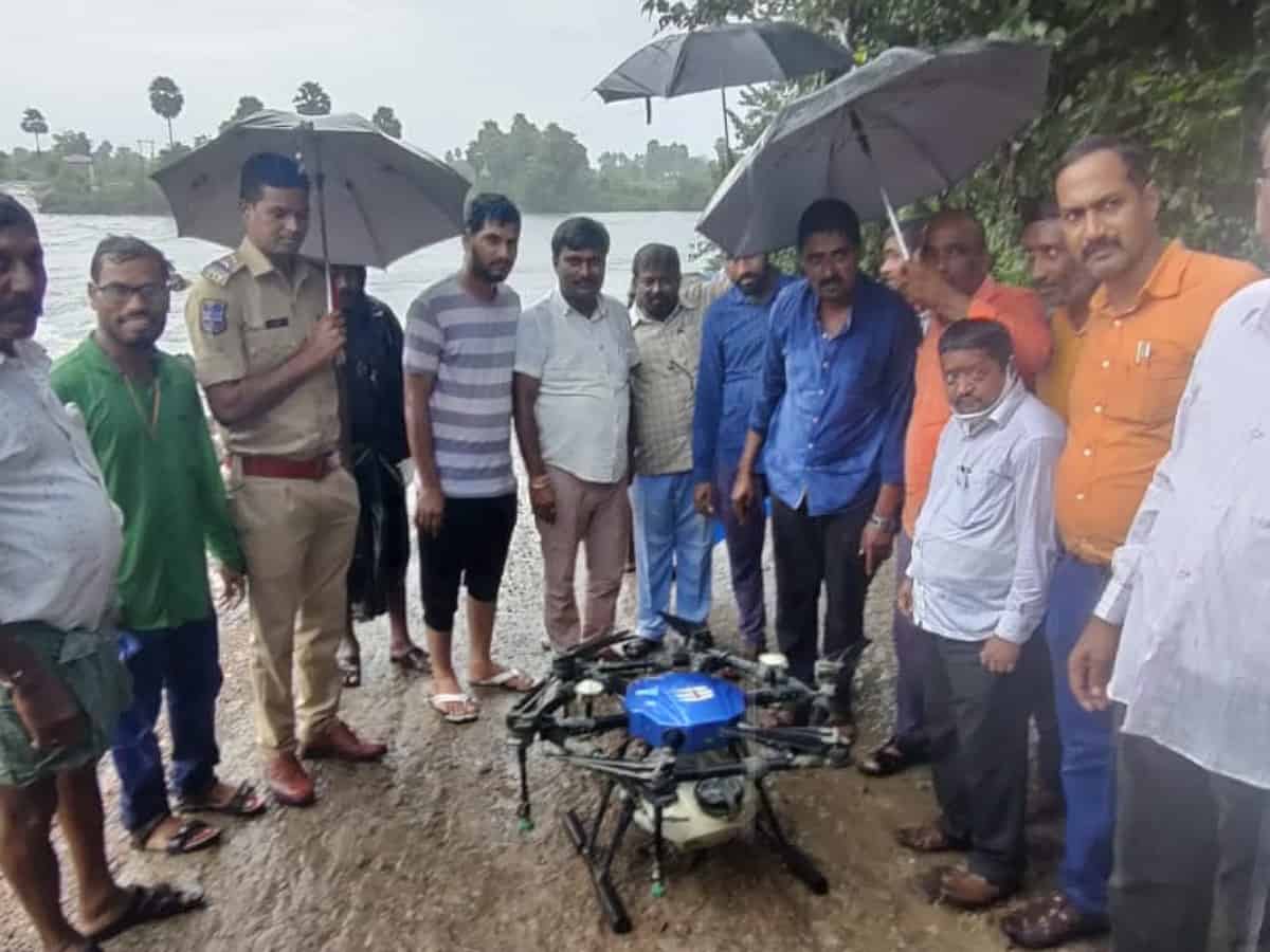 16-month-old gets medicine using drone in Telangana