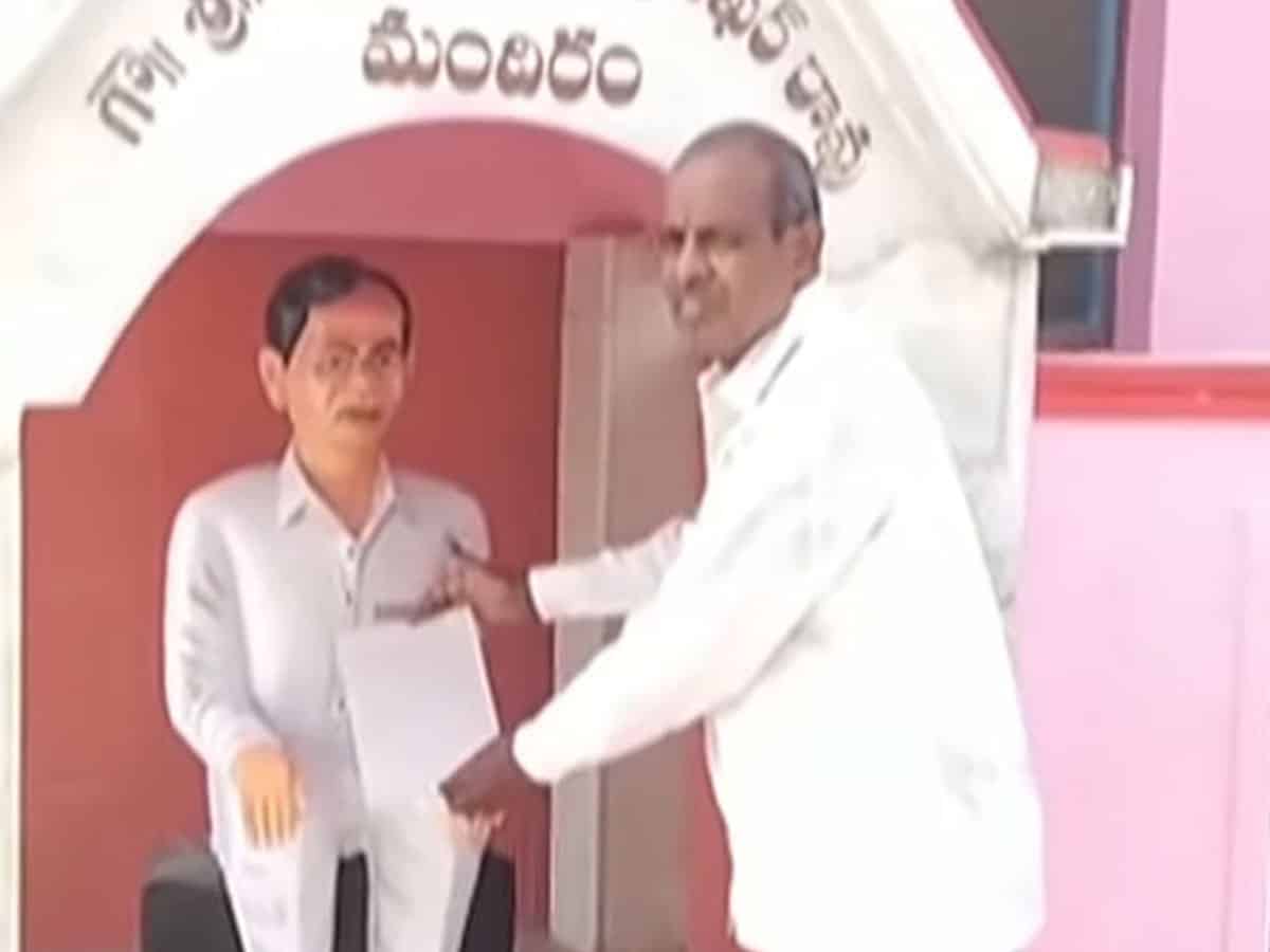 Telangana man who built KCR temple puts it on sale