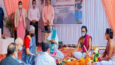Nirmala Sitharaman lays foundation stone of IT Department building in Bengaluru